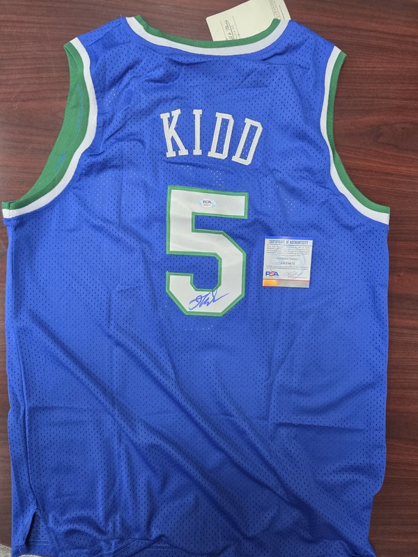 Jason Kidd Signed Jersey PSA Mitchell & Ness Dallas Mavericks Throwback sz L