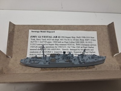 1/1250 Saratoga Model Shipyard - SMY 12 USS VESTAL (AR 4) - USA 1939 - Painted