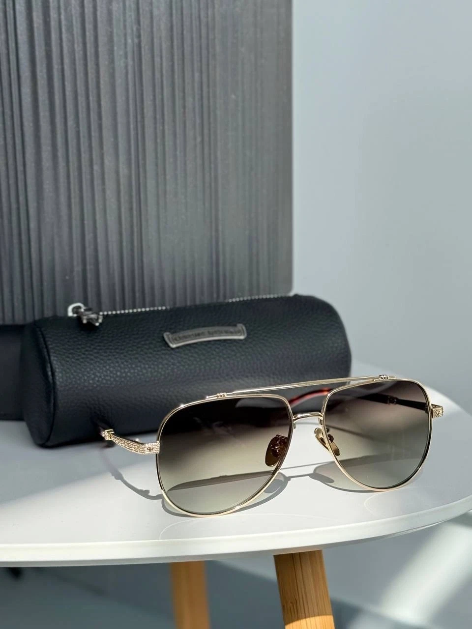 Chrome Hearts Gold Plated Sunglasses Men Rare