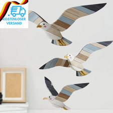 BSITSSS Maritime Wanddeko 3Er-Set, Wanddeko Maritim, Maritime Deko Mit Möwenmoti