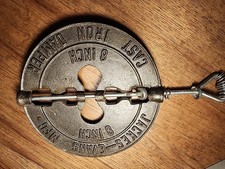 Vintage Jackes-Evans Mfg 8” Inch Cast Iron Wood Stove Damper Flue