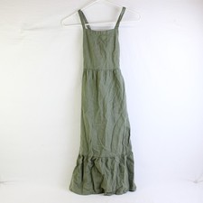 Old Navy Green Cross Strap Linen Blend Dress Girls' Size Large 10-12