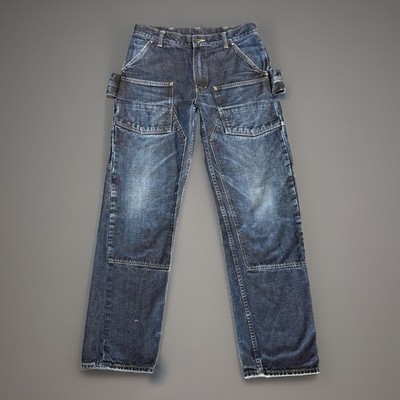 A Bathing Ape Bape Double Knee Selvedge Jeans 32x32 Japanese Denim RARE Y2K Nigo