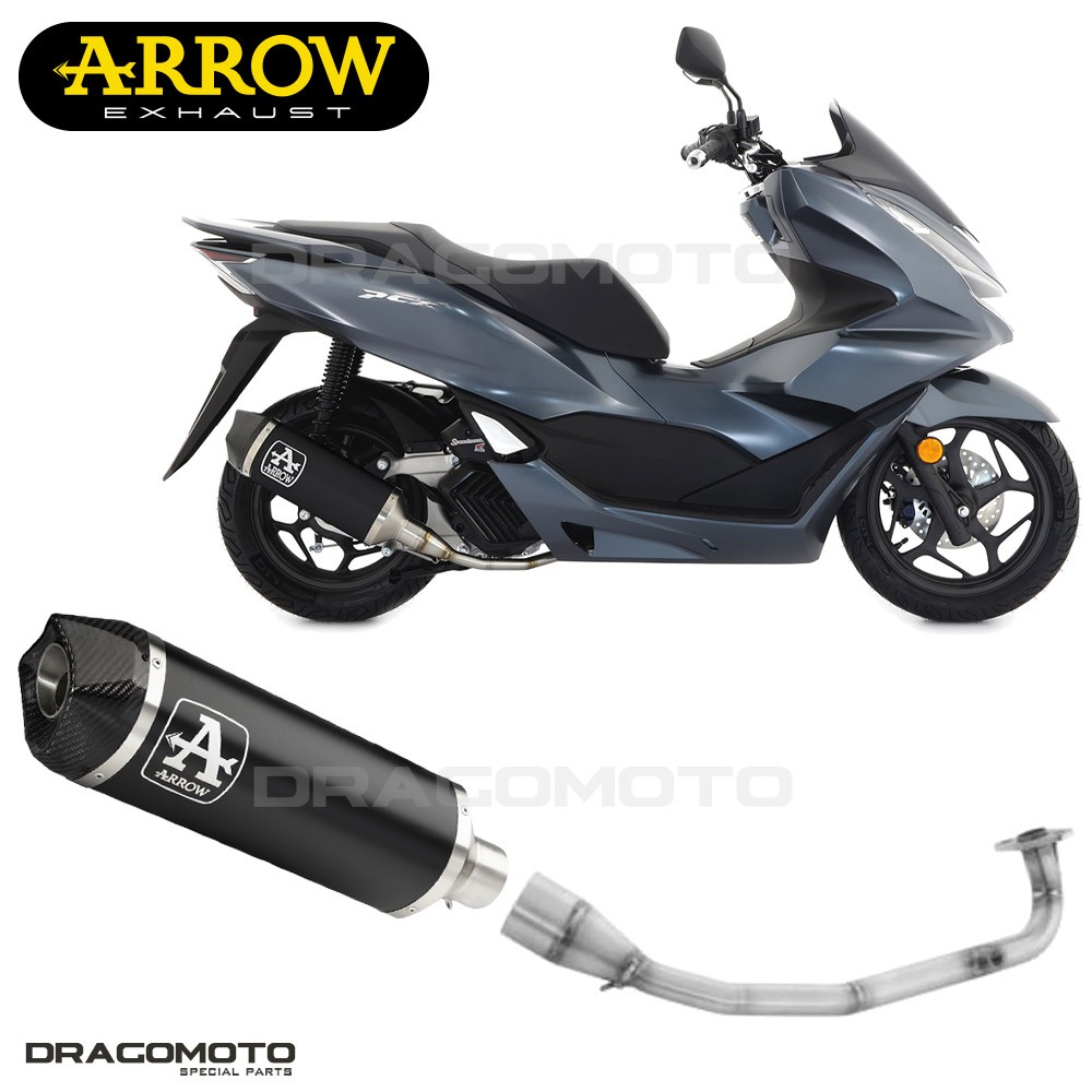 Ligne complete Arrow PCX 125 2021 finition noire de haute precision