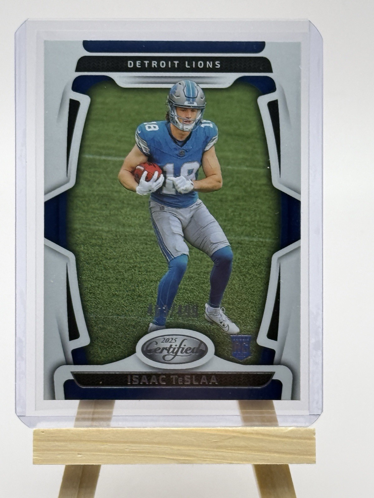 2025 Certified Isaac TeSlaa /499 RC #162 SP Detroit Lions Rookie