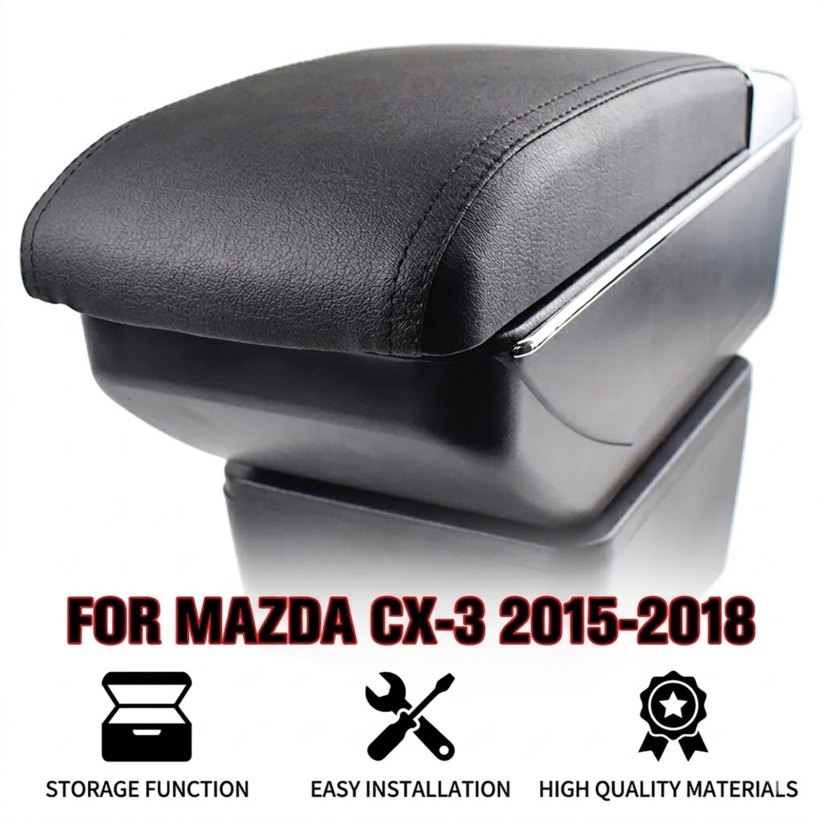 Fit For Mazda CX-3 2015-2018 Front Center Console Armrest Storage Organizer Box