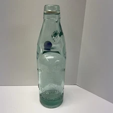 RARE Mineral Waters ELNEWSOME SL Blackpool Marble Codd Bottle Embossed Eagle VTG