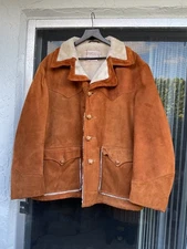 Vintage Schott Bros Suede Leather Rancher Jacket Men’s 48 Authentic Western Coat