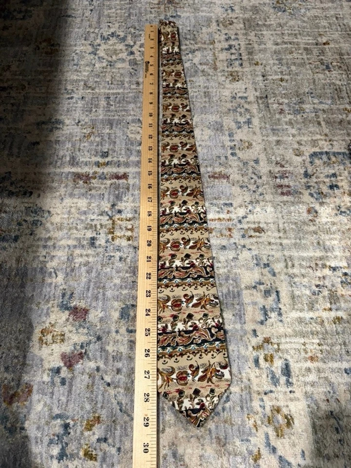 Vintage GAP 100% Silk Paisley Tapestry Necktie Made in USA 90s Mens Classic - Image 2 of 4