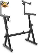 Z Style Keyboard Stand 2nd Tier Heavy Duty Music Piano Rack Black Case