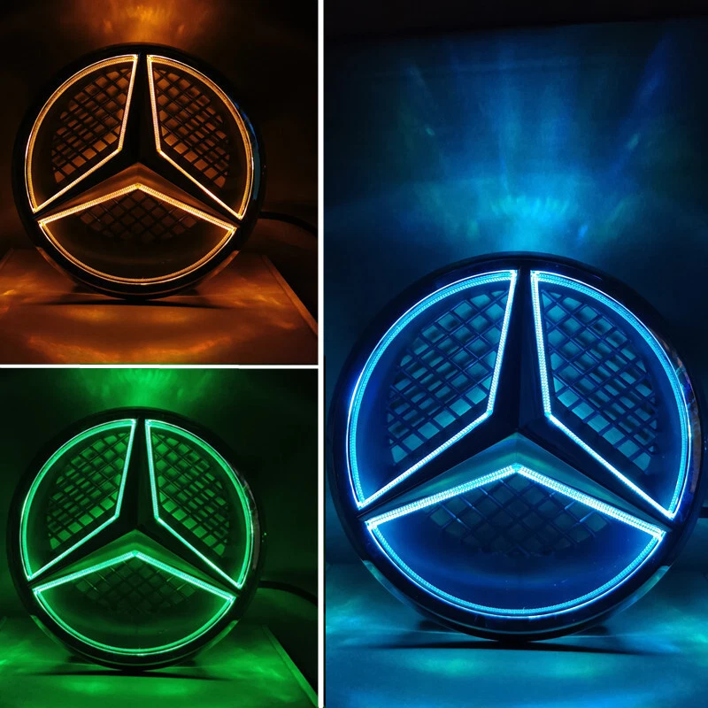 For Mercedes Benz B180 C250 C300 GLK350 Front grill star badge Led/light Emblem Foto 3 de 4
