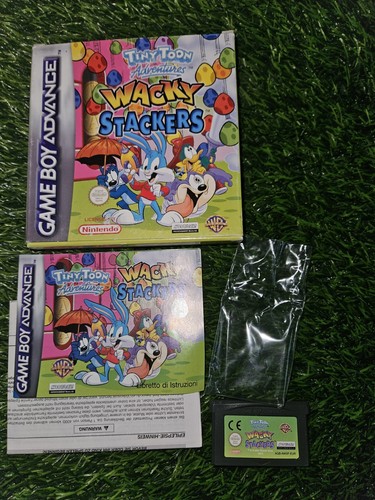 Tiny Toon Adventures Wacky Stackers - GBA Game Box And Manual Tested