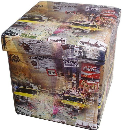 Sitzhocker mit Stauraum Hocker Kunstleder 2009 Aufbewahrungsbox 40 cm Sitzwürfel - Bild 9 von 9