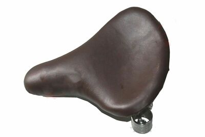 Selle Vélo Enfant Ancienne En Cuir Marron, Biquet, Pour Vélo De Route Ou Course