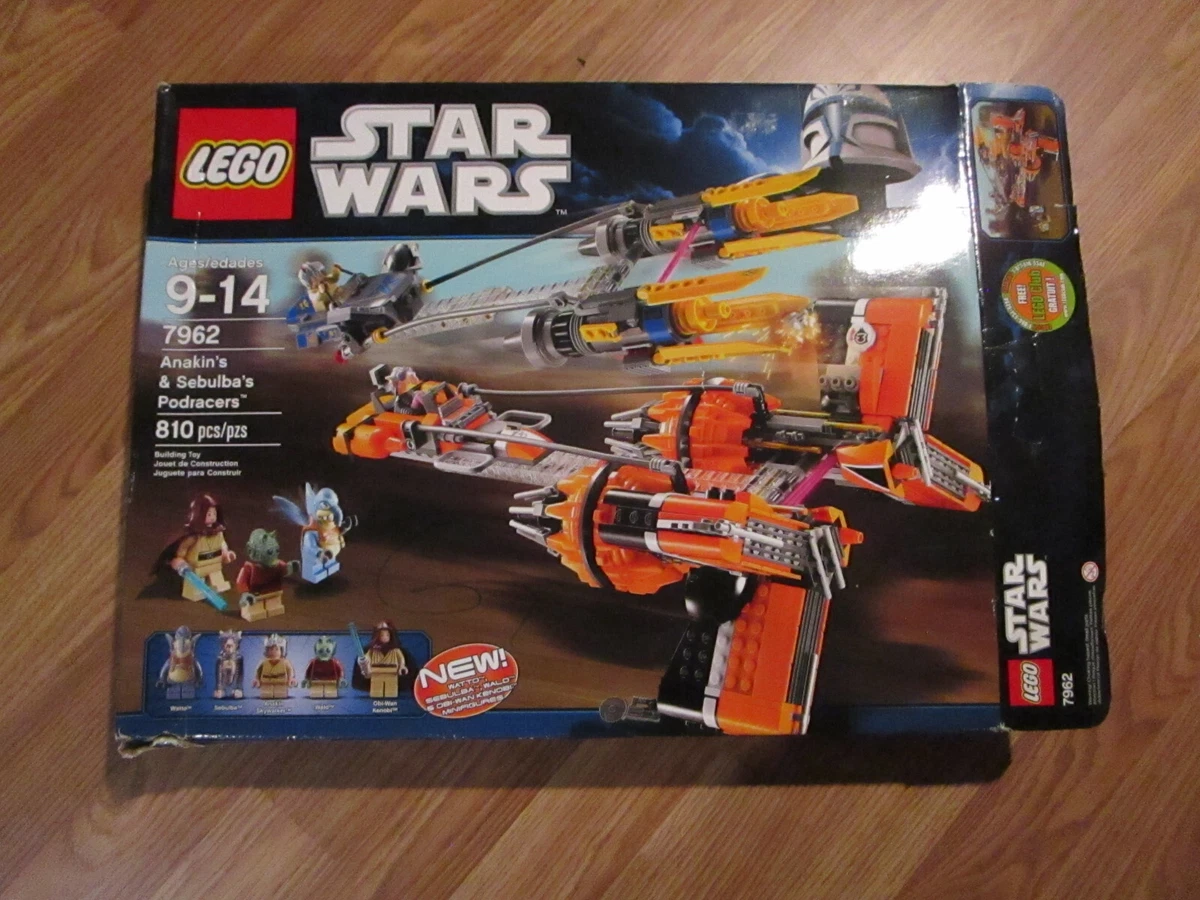 New in Opened Box LEGO Star Wars Anakin Skywalker Sebulba s Podracers 7962