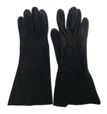 Vintage Black Kid Leather Gloves Womens Size 7 Balta Lav Washable