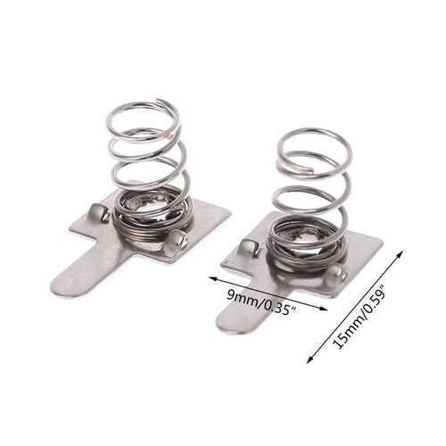 100 Pcs AA AAA Battery Silver Metal Positive Negative Battery Contact Plate - Afbeelding 8 van 8