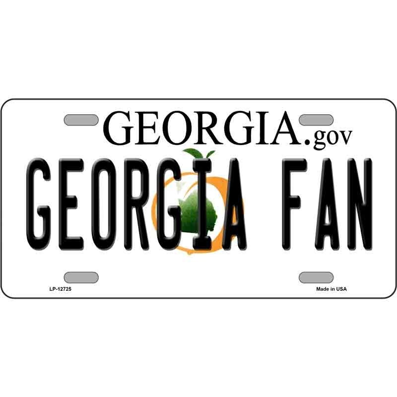 Georgia Fan License Plate Metal Sign Plaque Art Car Truck Wall Home Decor
