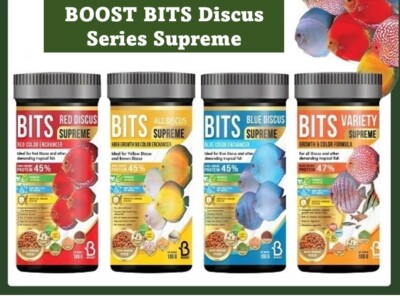 100g Boost Bits Discus Pompadour Fish Food Accelerates Color, Enhance Immunity