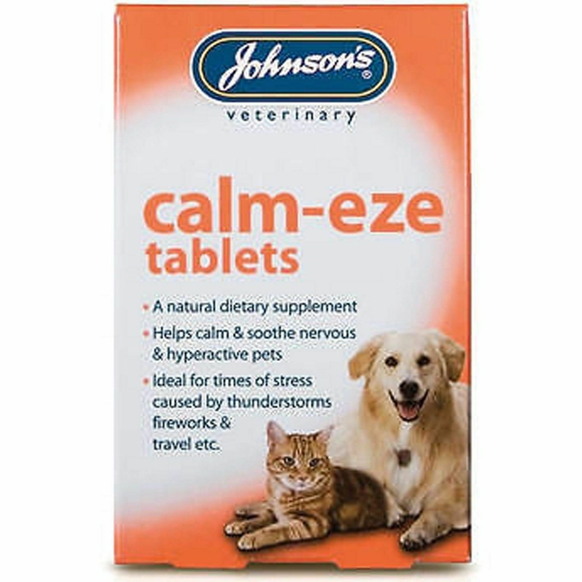 Johnson's Calm-eze Tablets Soothes Calms Nervous Hyperactive Dogs Puppies  Cats