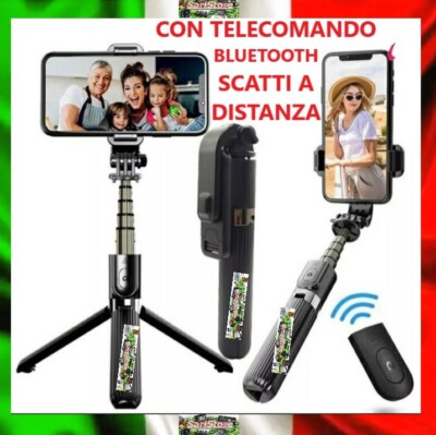 Bastone Selfie Treppiede Selfie Stick Con Luce LED E Telecomando