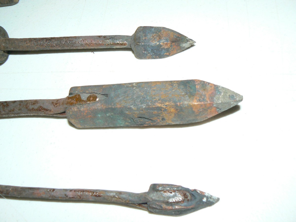 5 Antique Vintage Copper Head Soldering Iron with Wood 5 Antique Vintage Copper Head Soldering Iron with Wood