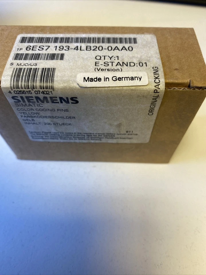 6ES7193-4LB20-0AA0 200 Farbkodierschilder for Terminal Module Der Et 200S And - Image 3 of 4