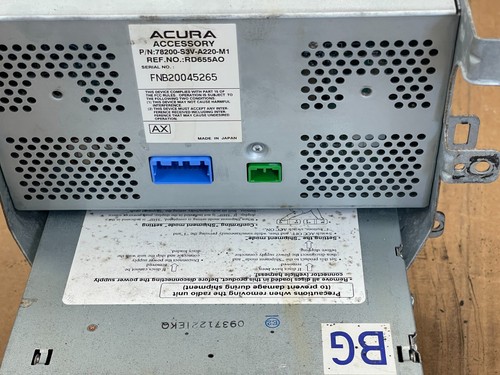 Am Fm 6 Disc CD Player Radio Receiver Trip Computer Face From 2006 ACURA MDX - Picture 4 of 9