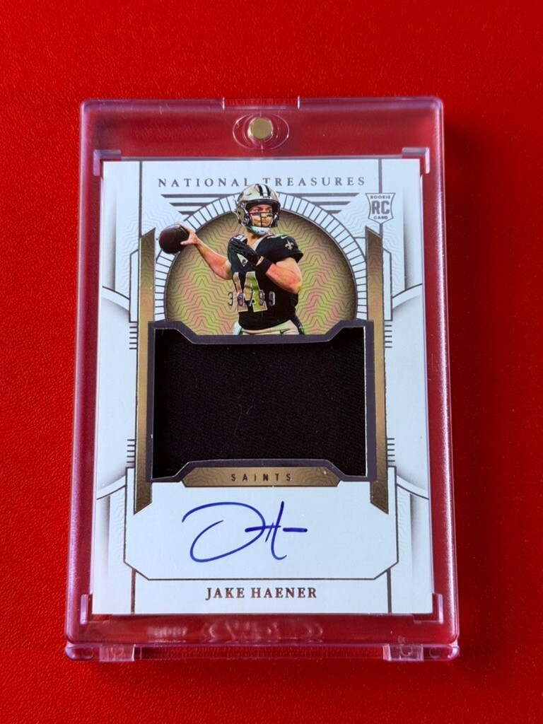 2023 National Treasures Jake Haener Rookie Patch Auto #168 RC /99