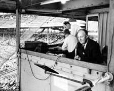 Chicago Sportscaster Jack Brickhouse at Wrigley Field 1963 Photo