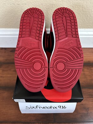 2013 NIKE AIR JORDAN 1 RETRO HIGH OG BRED Size 10 black red 2013 NIKE AIR JORDAN 1 RETRO HIGH OG BRED Size 10 black red