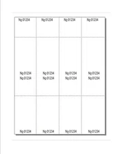 Numbered Ticket Sheets, 8.5"x 11", 8 Perfed Tickets Per Sheet, Wht Vlm - 50 Shts