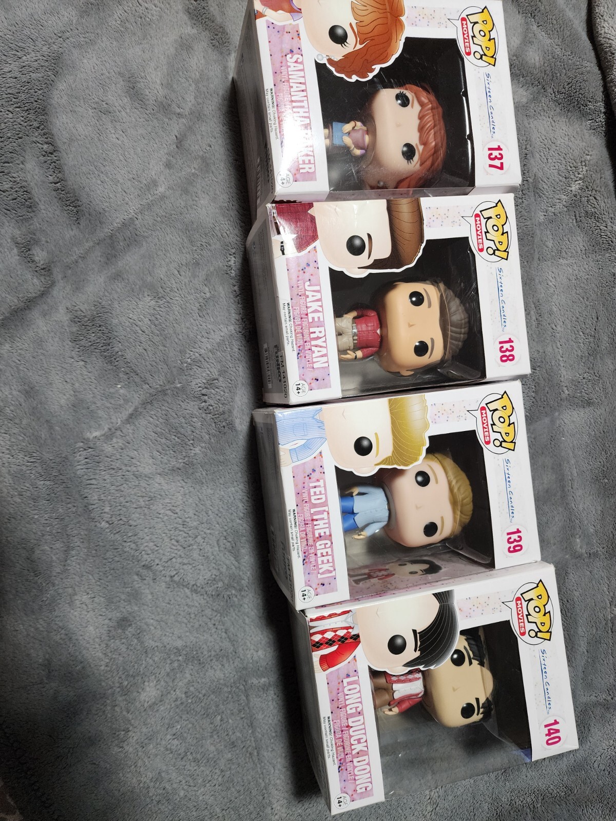 Sixteen Candles Funko Pop Collection Set Samantha Jake Ted Long Duck