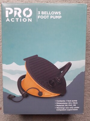 Pro Action 3 Faltenbalg Fußpumpe Neu