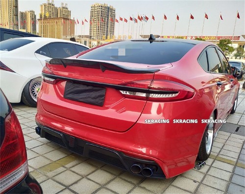 Carbon Fiber Rear Spoiler Tail Trunk Lip Wing Fits Ford Mondeo Fusion 2013-2020 - Picture 12 of 22