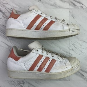adidas superstar white with pink stripes