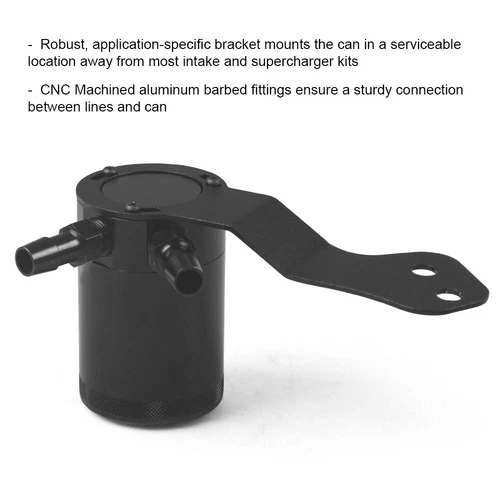 Oil Catch Can Tank Black Aluminium PCV Baffled For 2016+ Chevrolet Camaro SS - Picture 5 of 8