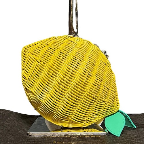 Bolso de mimbre Kate Spade Vita Riva limón - Imagen 8 de 10