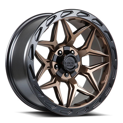 LOCK OFF-ROAD Matrix 20X9 5X127/5X139.7 ET0 Bronze/ Black Ring (Qty of 4)
