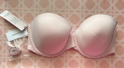 Nwt Calvin Klein Lightly Lined Strapless Bra QF5748 Bubblegum Pink 34D
