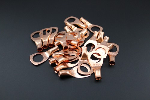 8 GAUGE COPPER 1/2 RING 2 PK CRIMP TERMINAL CONNECTOR AWG BATTERY CAR LUG CUR812 - Picture 4 of 8