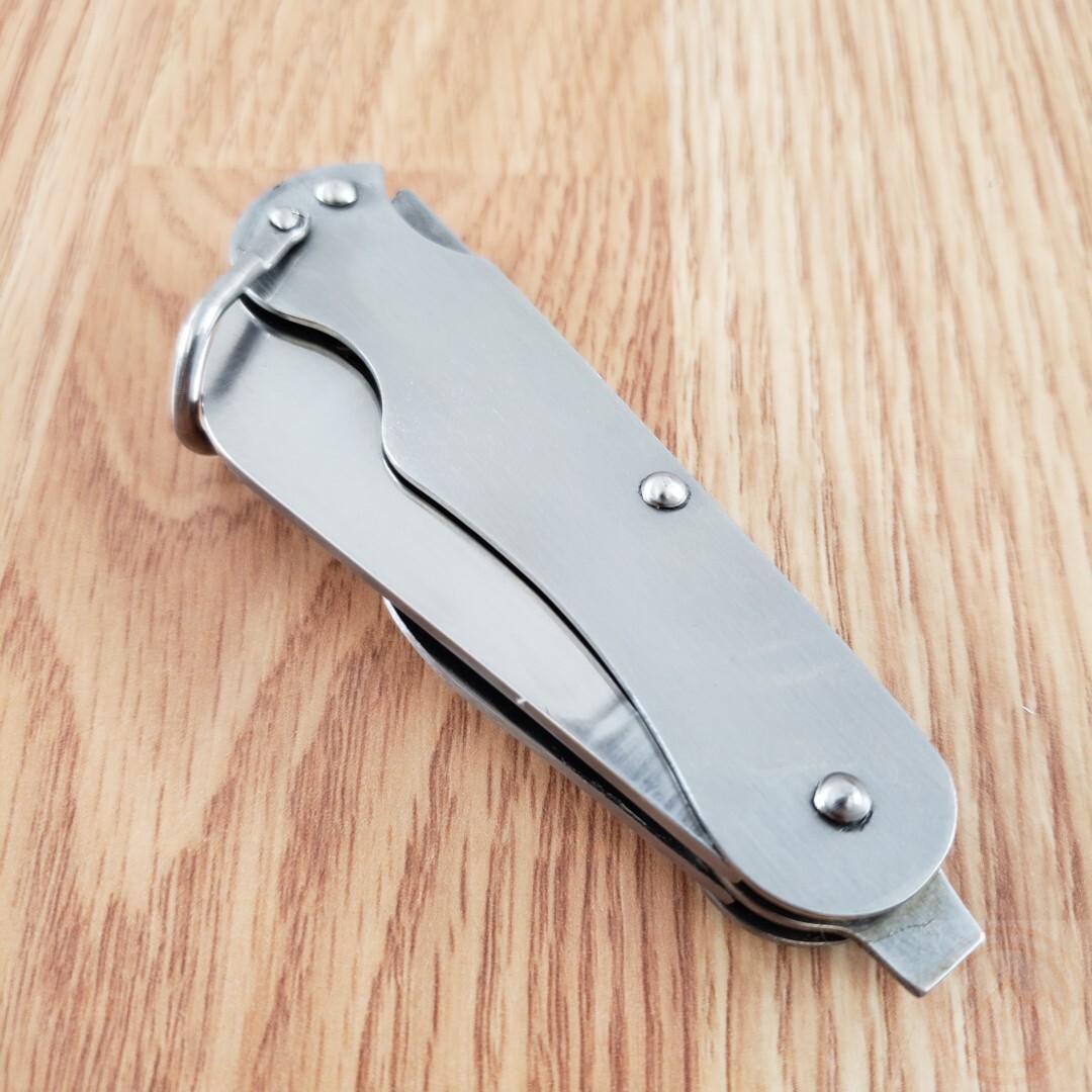 J. Adams Sheffield England British Army Clasp Knife 2" Stainless Blade w/2 Tools