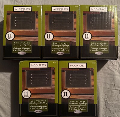 5 - Moonrays Low Voltage Metal Deck Lights Black Finish 11 Watts (95757)
