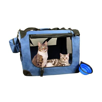 Large Cat Carrier 24''x16.5''x16.5'' Portable dog Crate for Small Medium Dogs Co...