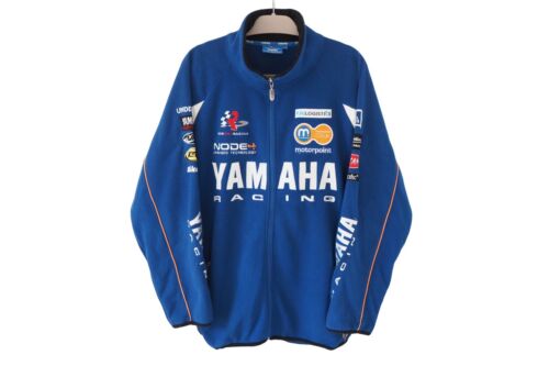 YAMAHA Racing Fleece Sweater full zip Size XL jumper big logo Moto GP jacket - Picture 1 of 11