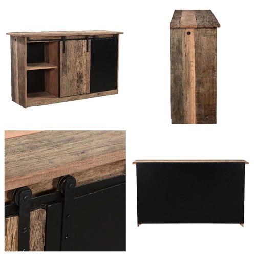 Sideboard BECHY 150cm massiv Altholz recycelt Eisen Industrial Vintage Shabby - Bild 9 von 10