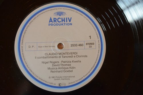 Monteverdi Musica Antiqua Combattimento Di Tancredi E Clorinda LP Archiv - Picture 3 of 6