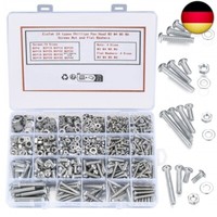 1080 Stk Schrauben Und Muttern Unterlegscheiben Set, M3 M4 M5 M6 Innensechskant