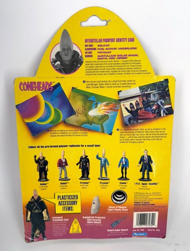 Vintage 1993 Coneheads Beldar in voller Uniform Figur Playmates neu auf Karte - Bild 2 von 2