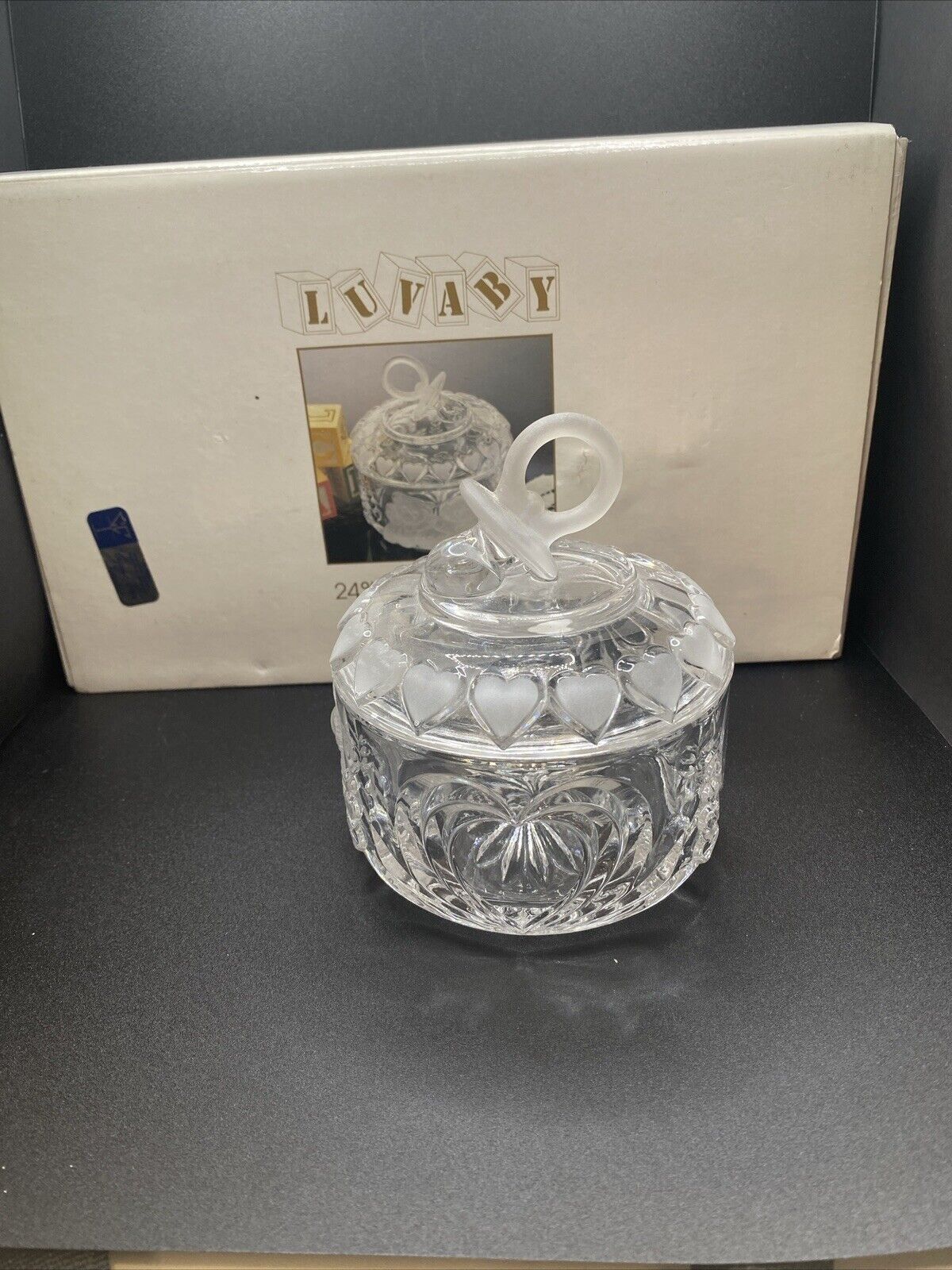 Luvaby 24% Full Lead Crystal Pacifier Trinket Box With Box